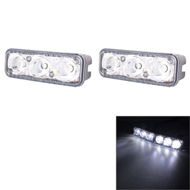 2 PCS MZ 9W 540LM 6500K 3-LED White Light Wired Car Daytime Running Light Fog Lamp, DC12-24V,Light Wire: 15cm, MZ 9W