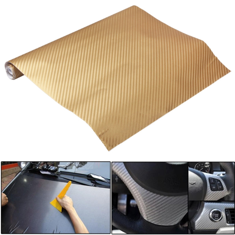Autocollant décoratif de voiture en PVC fibre de carbone 3D, taille : 127 cm x 50 cm
