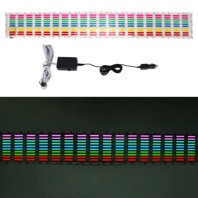 5 Colors Car Music Rhythm Lamp Car Sticker Equalizer with Car Charger, Size: 70cm x 16cm, 70 x 16cm