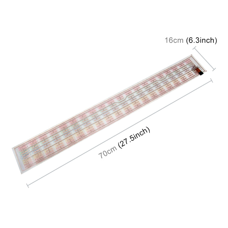 5 Colors Car Music Rhythm Lamp Car Sticker Equalizer with Car Charger, Size: 70cm x 16cm, 70 x 16cm