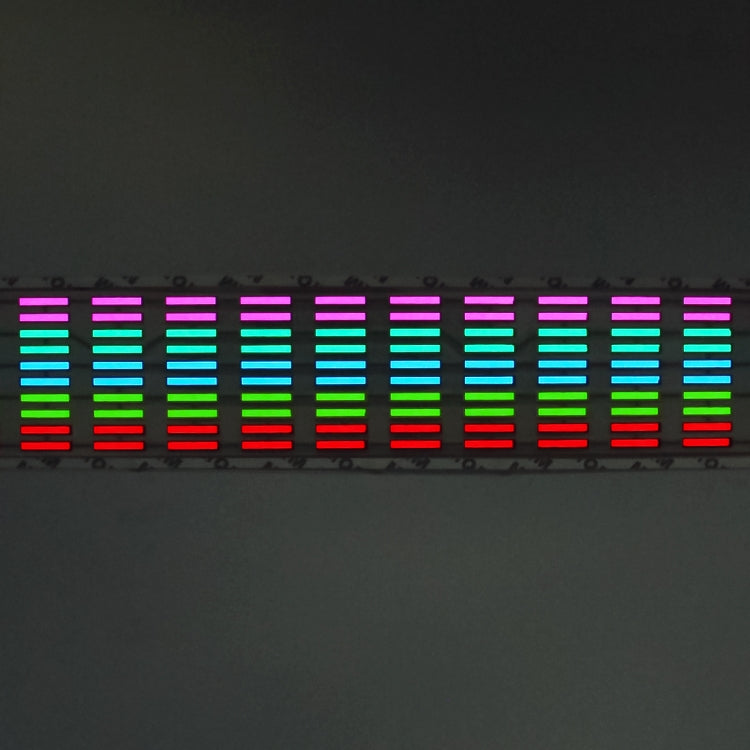 5 Colors Car Music Rhythm Lamp Car Sticker Equalizer with Car Charger, Size: 70cm x 16cm, 70 x 16cm