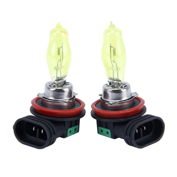2 X H11 HOD Halogen Bulbs 12V 100W 2400 LM 3500K Yellow Light Headlights, H11