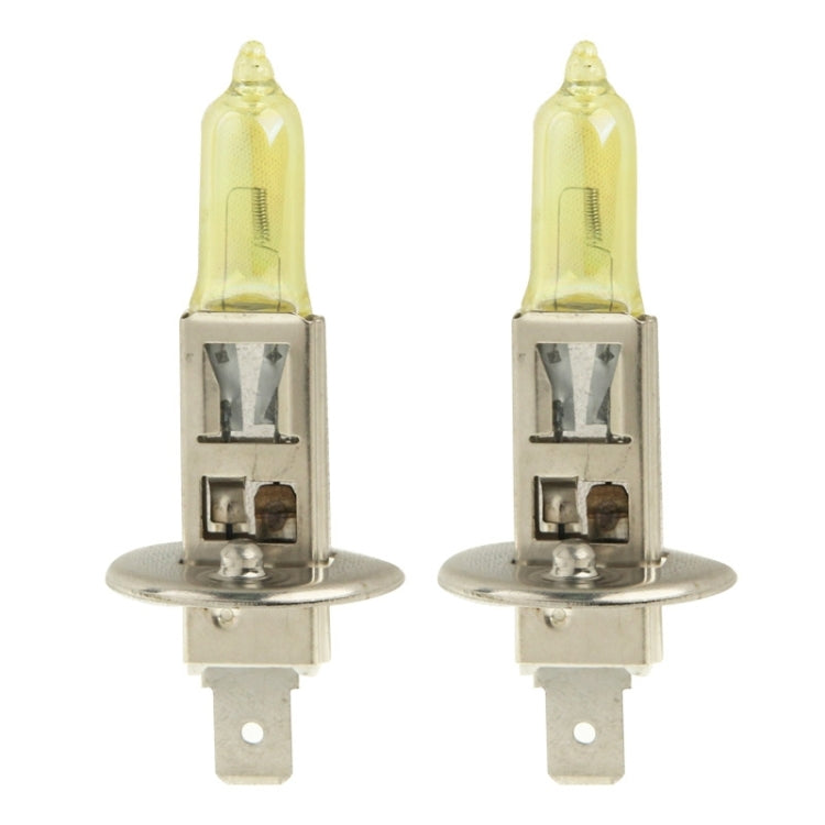 2 X H1 HOD Halogen Bulbs 12V 100W 2400 LM 3500K Yellow Light Headlights, H1