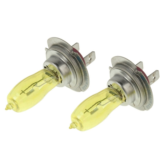 2 X H7 HOD Halogen Bulbs 12V 100W 2400 LM 3500K Yellow Light Headlights, H7