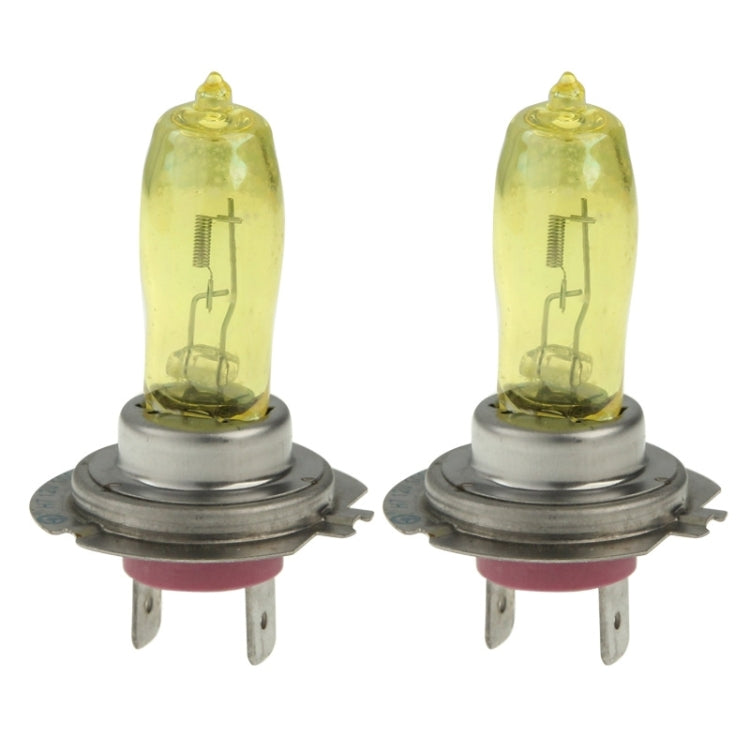 2 X H7 HOD Halogen Bulbs 12V 100W 2400 LM 3500K Yellow Light Headlights, H7
