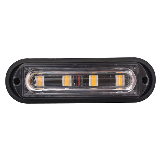 12W 720LM 4-LED 18 Flash Patterns Car Strobe Emergency Warning Light Lamp, DC 12V, 4-LED Yellow Light