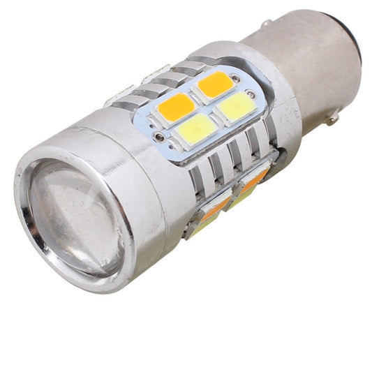 2PCS 1157/BAY15D 10W 700LM Yellow + White Light 20-LED SMD 5630 Car Brake Light Lamp Bulb, Constant Current, DC 12-24V, 1157
