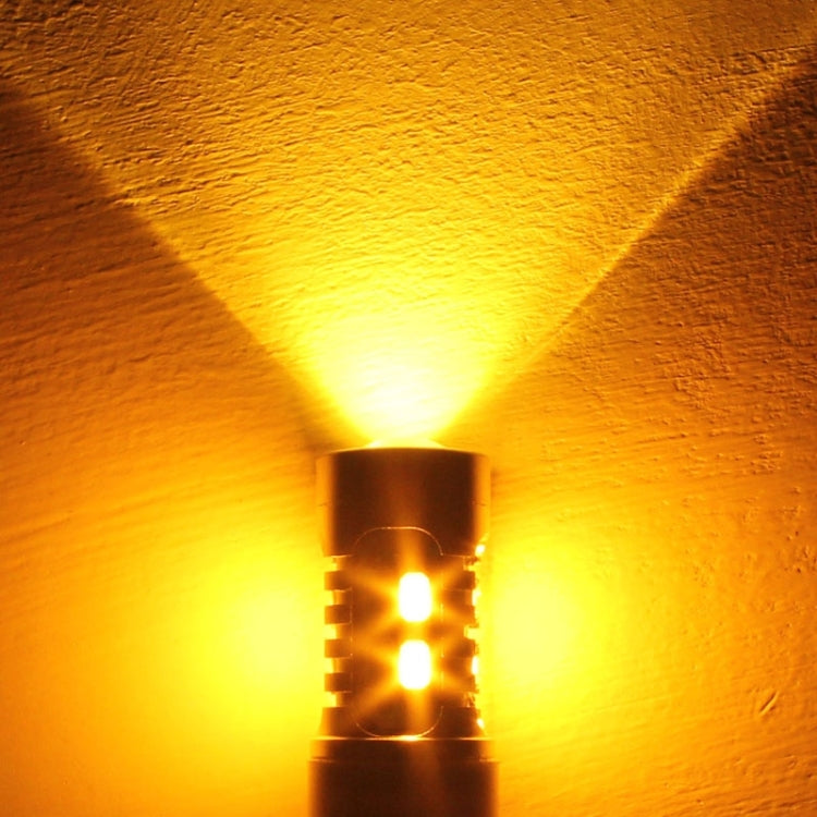 2PCS 1157/BAY15D 10W 700LM Yellow + White Light 20-LED SMD 5630 Car Brake Light Lamp Bulb, Constant Current, DC 12-24V, 1157