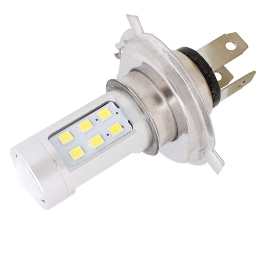 H4 4.2W 630LM White Light 21 LED 2835 SMD Car Headlamp Bulb, Constant Current, DC 12-24V, H4 4.2W