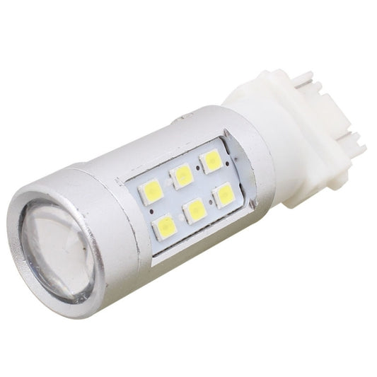2 PCS T25 4.2W 630LM White Light Dual Wires 21 LED 2835 SMD Car Brake Light Daytime Running Light Bulb, DC 12V, T25 Dual Wires