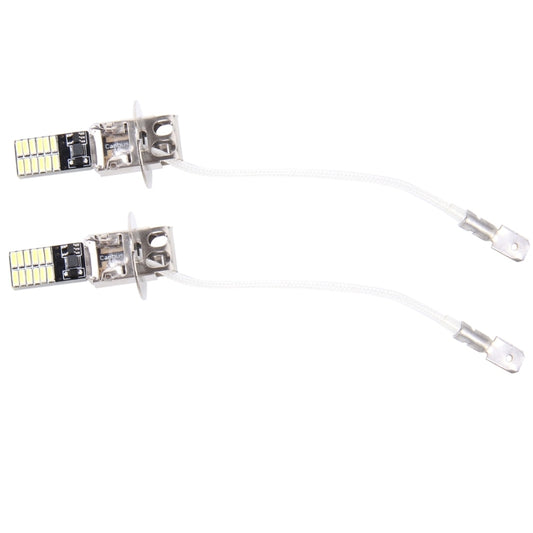 2 PCS H3 4.8W 720LM 6500K White Light 24 LED SMD 4014 Error-Free Canbus Car Clearance Lights Lamp, DC 12V, H3+4.8W 720LM/6500K