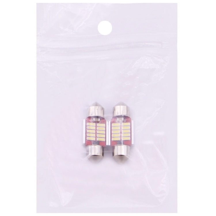 2 PCS 31mm 3W 180LM White Light 10 LED SMD 4014 CANBUS License Plate Reading Lights Car Light Bulb, 3W 31mm