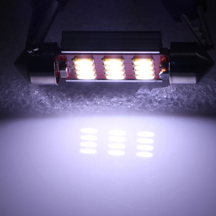 2 PCS 41mm 3.5W 180LM White Light 12 LED SMD 4014 CANBUS License Plate Reading Lights Car Light Bulb, 3.5W 41mm