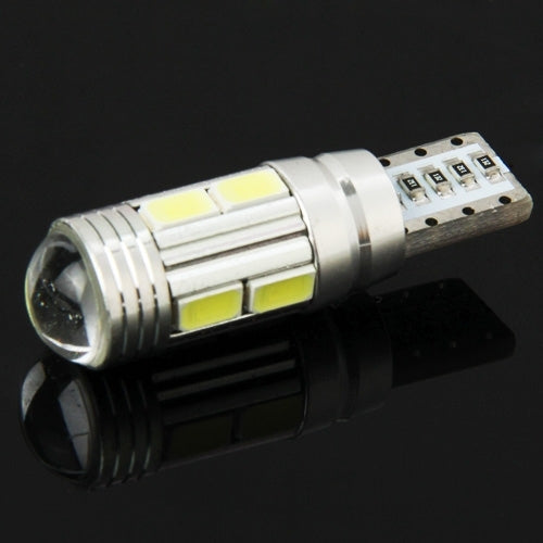 T10 4W White 200LM 10 LED SMD 5730 Backup Reverse Light Turn Signal Bulb for Vehicles, DC 12V, T10