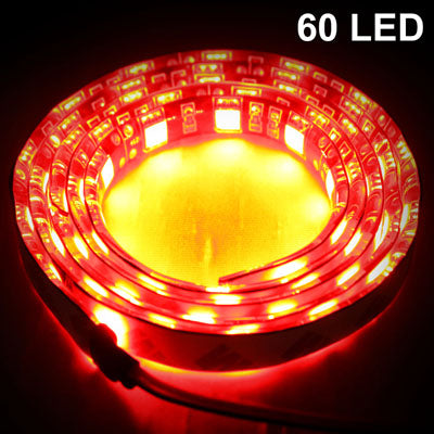 White 60 LED 5050 SMD Waterproof Flexible Car Strip Light, DC 12V, Length: 1m, S-CMS-8113R, S-CMS-8113W