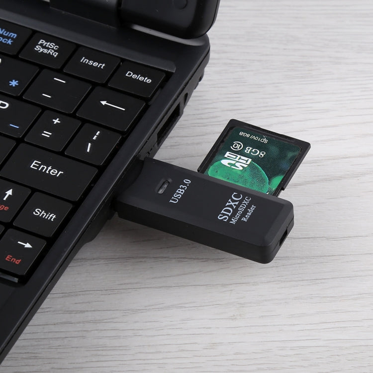 Lecteur de cartes USB 3.0 2-en-1, Super Vitesse 5 Gbit/s, Compatible cartes SD / TF