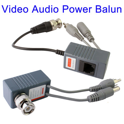 Câble émetteur-récepteur/Balun vidéo/audio/alimentation de vidéosurveillance, A213B-C