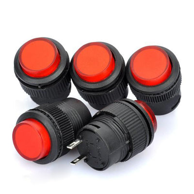 R16-503 Non-Locked 16mm 2-Pin Push Button Switch (5 Pcs in One Package, the Price is for 5 Pcs), 16mm 2-Pin