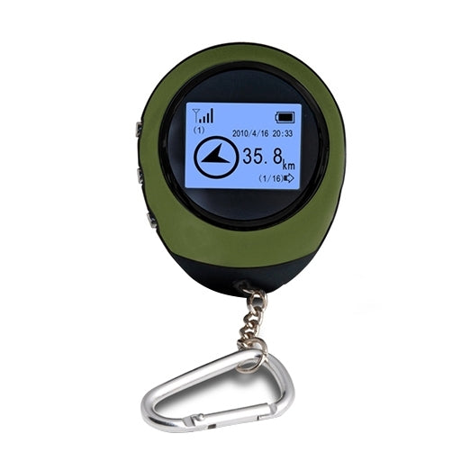 Mini GPS portable porte-clés, navigation USB rechargeable, localisateur de position pour les voyages en extérieur (vert), traceur porte-clés