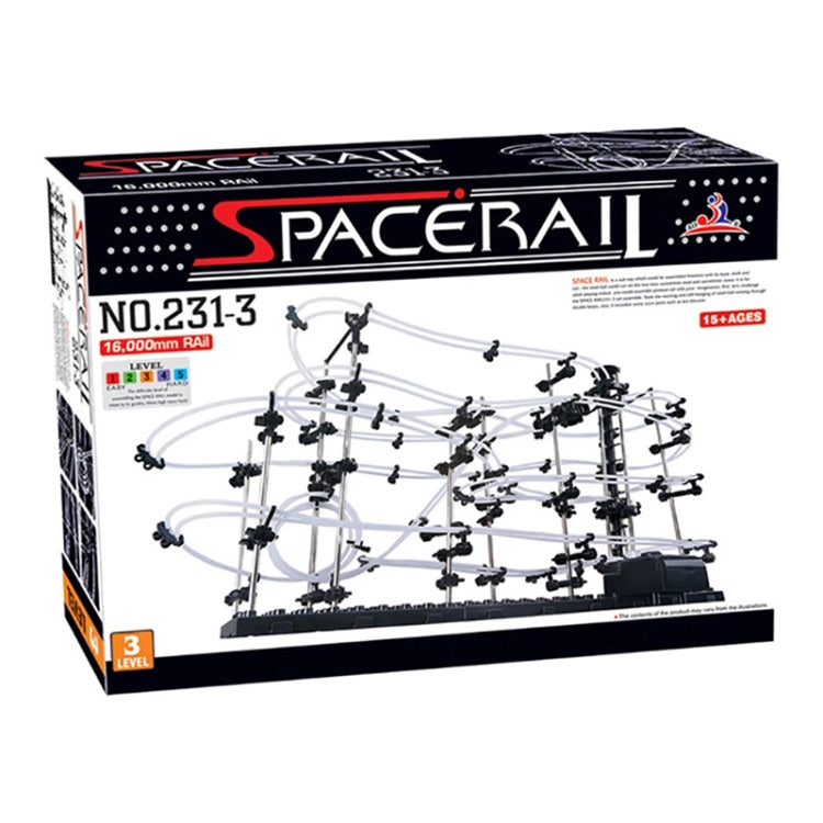 Space Rail, kit de modélisme montagnes russes de physique DIY Spacewarp rail 16 000 mm, 342 en 1, kit de modélisme Space Rail