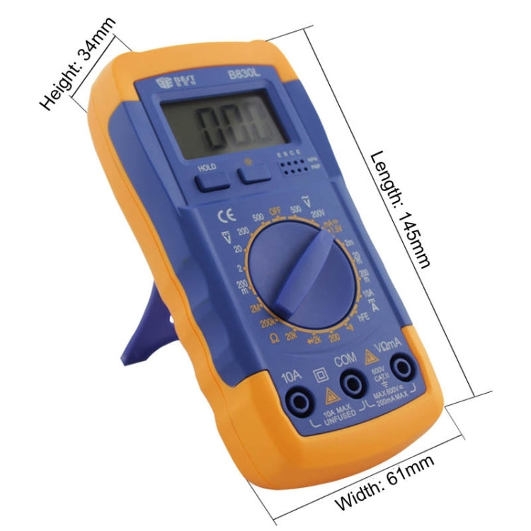 BEST BST- B830L 9V LCD Screen Display Digital Multimeter, BST- B830L