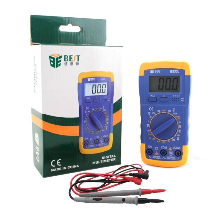 BEST BST- B830L 9V LCD Screen Display Digital Multimeter, BST- B830L