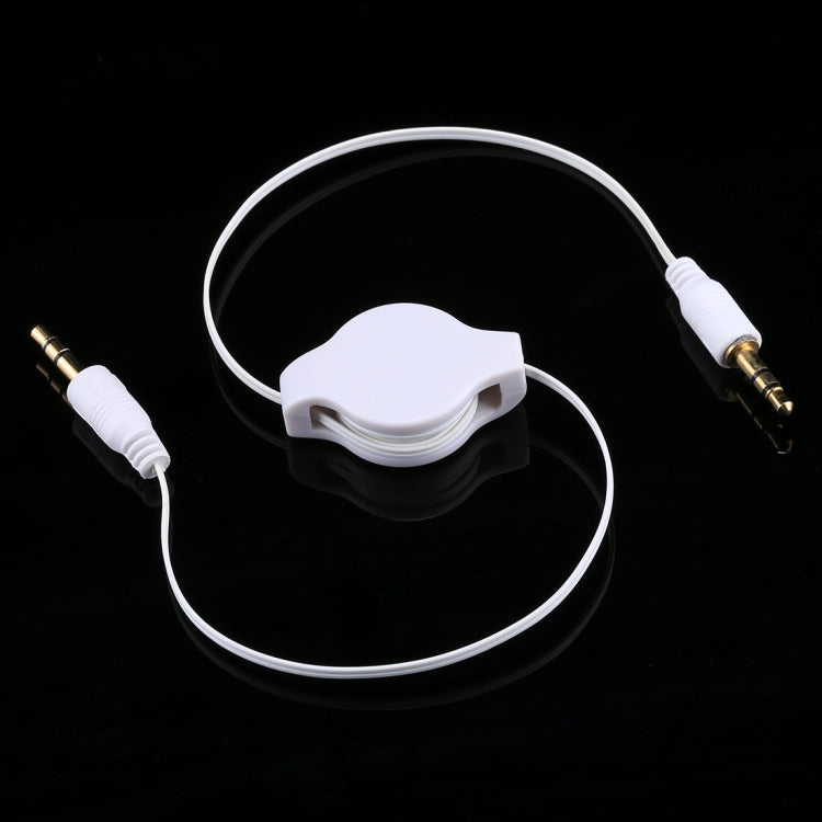 Aux Audio Cable 3.5mm Male to Male Retractable Cord, Compatible with Phones, Tablets, Headphones, MP3 Player, Car/Home Stereo & More, Length: 11cm to 80cm