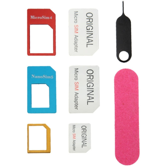 Nano-SIM zu Micro-SIM Karten Adapter + Nano-SIM zu Standard-SIM Karten Adapter + Micro-SIM zu Standard-SIM Karten Adapter + SIM-Kartenfach Halter Auswurfstift Werkzeug mit doppelseitigem Klebeband für iPhone 5 & 5S, iPhone 4 & 4S, 3GS / 3G