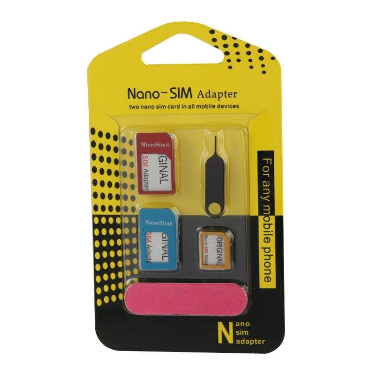 Nano-SIM zu Micro-SIM Karten Adapter + Nano-SIM zu Standard-SIM Karten Adapter + Micro-SIM zu Standard-SIM Karten Adapter + SIM-Kartenfach Halter Auswurfstift Werkzeug mit doppelseitigem Klebeband für iPhone 5 & 5S, iPhone 4 & 4S, 3GS / 3G