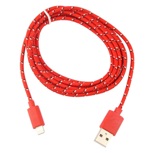 1m Nylon Netting USB Data Transfer Charging Cable For iPhone, iPad, Compatible with up to iOS 15.5