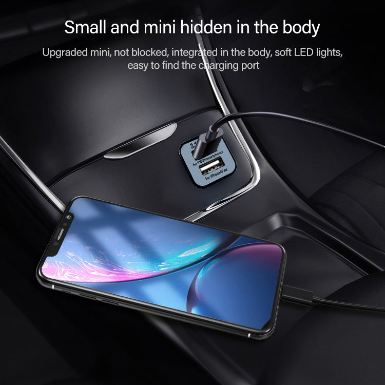 Chargeur de voiture haute performance double port USB 2.1A + 1A pour iPad Air 2 & Air & 4, iPhone 6 & 6 Plus & 5C & 5S & 4 & 4S, iPod touch, tablette / série Note Galaxy et autres téléphones portables, navigateurs