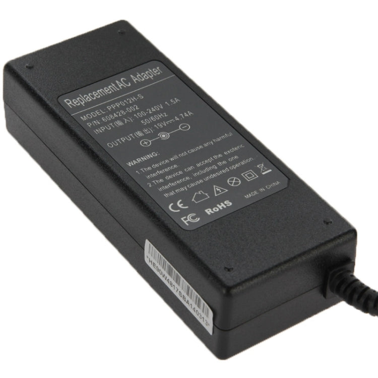 19V 4.74A AC Adapter for HP Laptop, Output Tips: 4.8mm x 1.7mm, 19V 4.74A