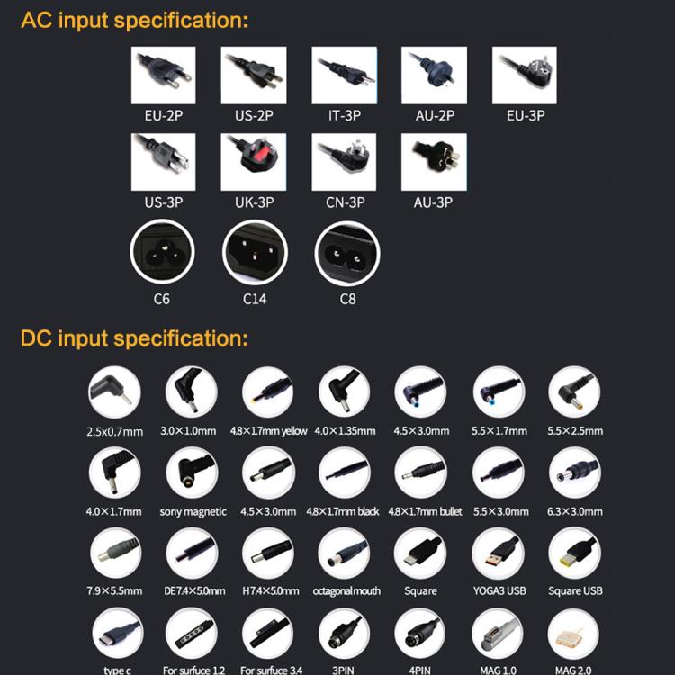 90W 19V 4.74A AC Adapter for Acer Laptop, Output Tips: 5.5mm x 2.5mm, 4.74A