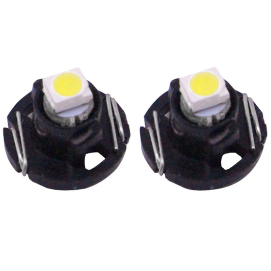 2 PCS T4.2 White Light 0.1W 5LM 1 LED SMD 3528 LED Instrument Light Bulb Dashboard Light for Vehicles, DC 12V, 0.1W T4.2