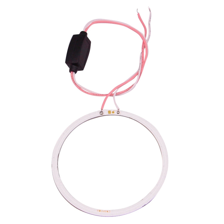 80mm 5W 180LM Angel Eyes Circles Car Headlight COB LED Lights for Vehicles, DC 12-24V, 80mm Blue Light, 80mm White Light
