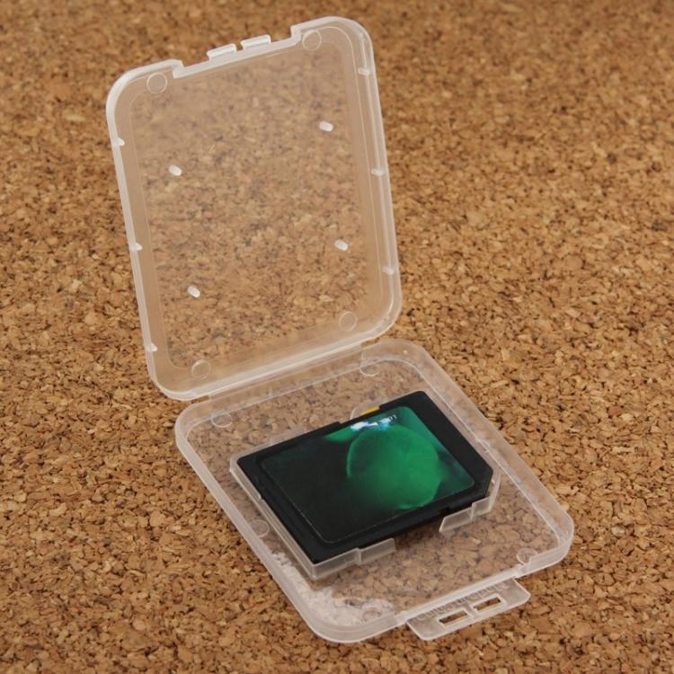 100Pcs Transparent Plastic Storage Card Box for SD Card + TF Card, SD+TF Card