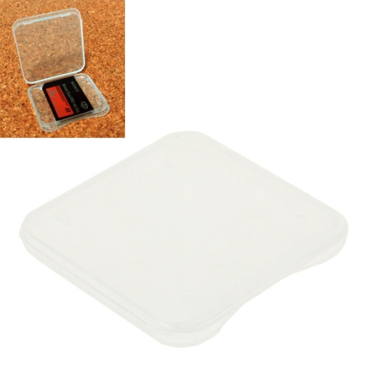 100Pcs Transparent Plastic Storage Card Box for MS Duo Card, SD Card, MS Duo+SD Card