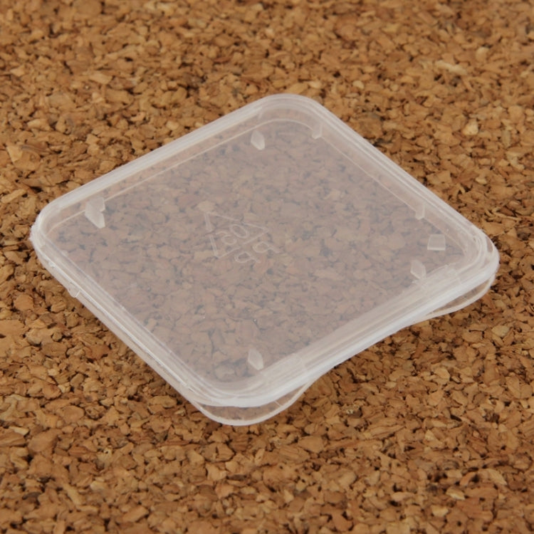 100Pcs Transparent Plastic Storage Card Box for MS Duo Card, SD Card, MS Duo+SD Card