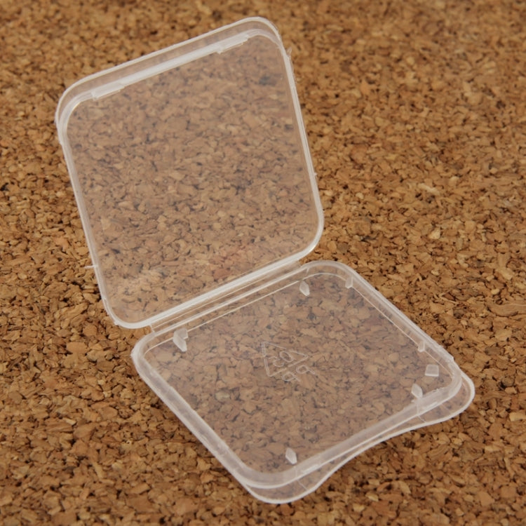 100Pcs Transparent Plastic Storage Card Box for MS Duo Card, SD Card, MS Duo+SD Card
