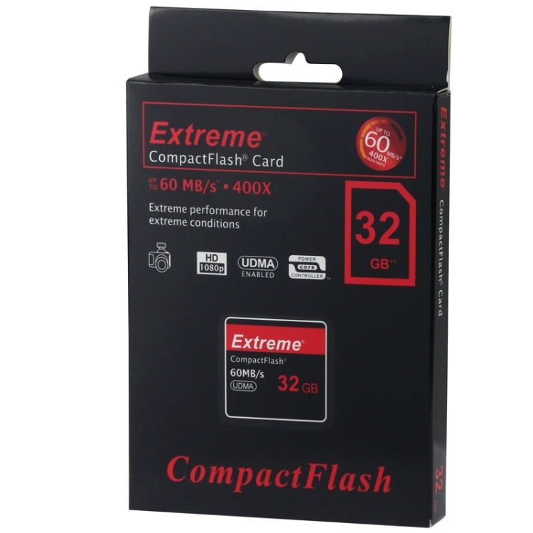 32GB Extreme Compact Flash Card, 400X Read Speed, up to 60 MB/S (100% Real Capacity), 32GB