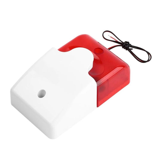 Mini sirène stroboscopique filaire rouge pour alarme de sécurité cambrioleur, Mini