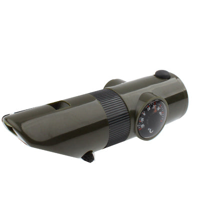 7 in 1 (Survival Whistle / Compass / Thermometer / LED Light / Magnifier / Retroreflector / String), 7 in 1 Survival Whistle