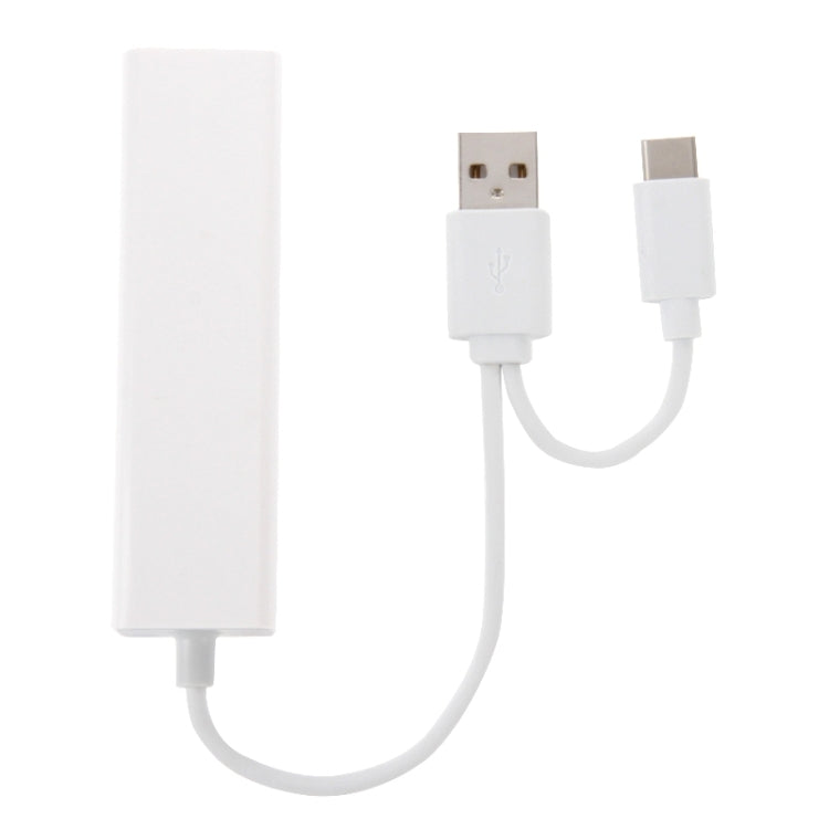 For Galaxy S8 & S8 + / LG G6 / Huawei P10 & P10 Plus / Xiaomi Mi6 & Max 2 and other Smartphones, 3 Port USB+RJ45+USB Male