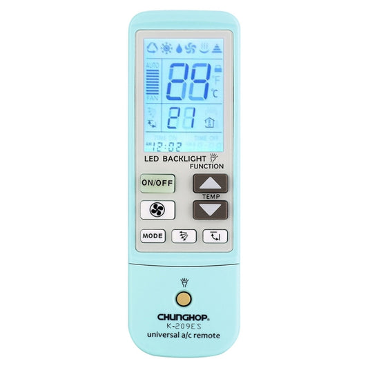 K-209ES Universal Air Conditioner Remote Control, Support Thermometer Function