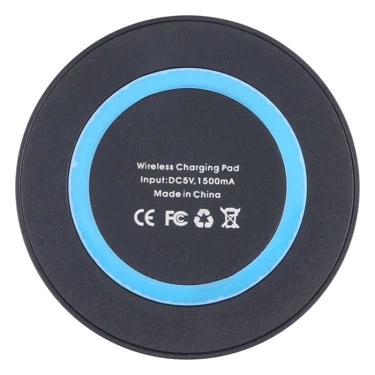 Universal QI Standard Round Wireless Charging Pad (White + Red)