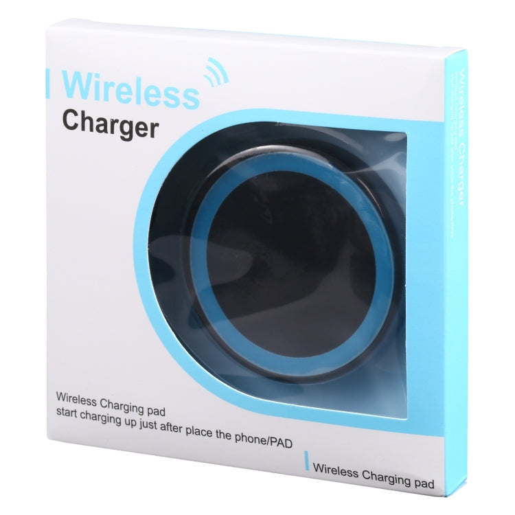 Universal QI Standard Round Wireless Charging Pad (White + Red)
