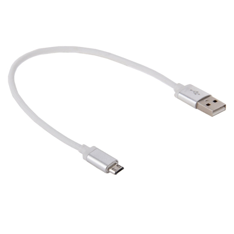 25cm Net Style Metal Head Micro USB to USB 2.0 Data / Charger Cable