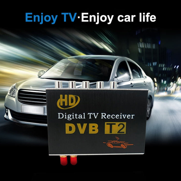 High Speed 90km/h H.264 / AVC MPEG4 Mobile Digital Car DVB-T2 TV Receiver, Suit for Europe / Singapore / Thailand / Africa ect. Market