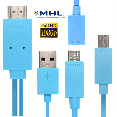 1.8m Multi Use Micro USB MHL to HDMI HDTV Adapter Cable, Support 1080P Full HD Output, S-WMCS-1234B, S-WMCS-1234G, S-WMCS-1234M, S-WMCS-1234RG, S-WMCS-1234TT, S-WMCS-1234W, S-WMCS-1234Y