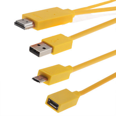 1.8m Multi Use Micro USB MHL to HDMI HDTV Adapter Cable, Support 1080P Full HD Output, S-WMCS-1234B, S-WMCS-1234G, S-WMCS-1234M, S-WMCS-1234RG, S-WMCS-1234TT, S-WMCS-1234W, S-WMCS-1234Y